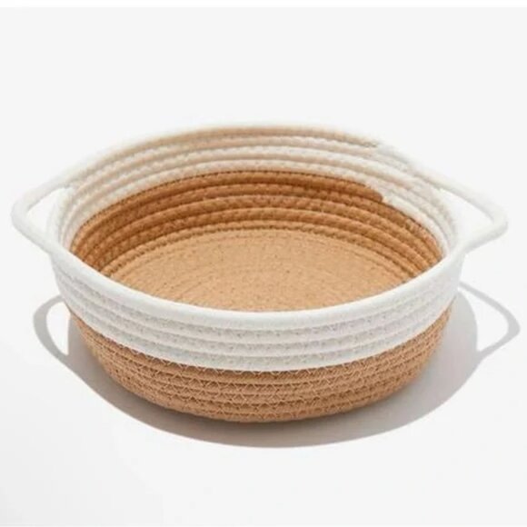 Short Stories Woven Rope Basket Organization Home Decor Tidy - Picture 1 of 4